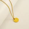 Round stainless steel 26 English letters necklace pendant mirror DIY jewelry accessories 26 letters