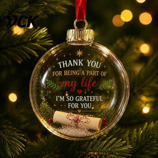 Christmas Ball Decor Clear Acrylic Fillable Ball, DIY Transparent Ornament for Xmas Tree Tree, Hanging Holiday, Wedding, Party, Home Decoration