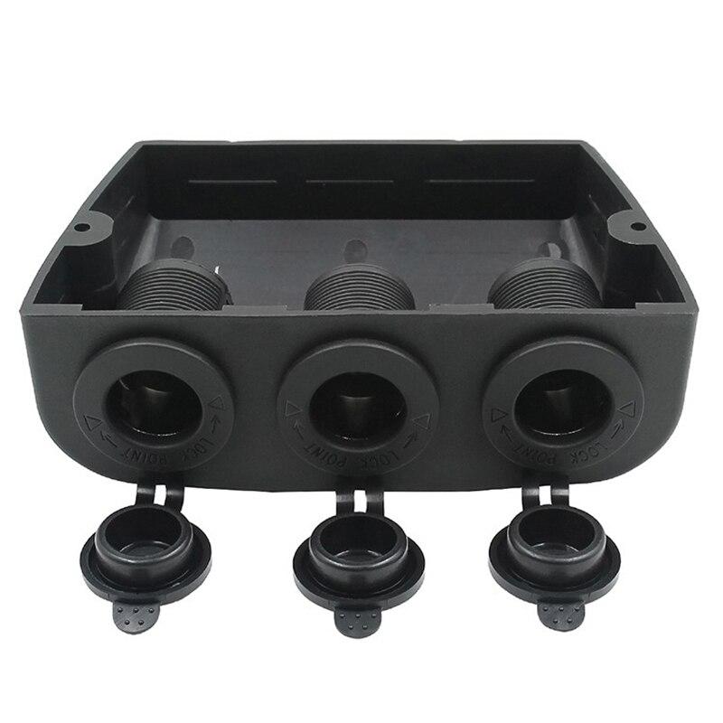 3 In 1 Tent Type 12-24V Power Sockets Combination Automotive Accessory Outlet for Car Rv Truck Marine Boat