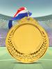 5.2cm Gold/Silver/Bronze Medal Sports Rewards with Neck Ribbon Competition Awards Metal Winner Medals for Marathon Ball Games