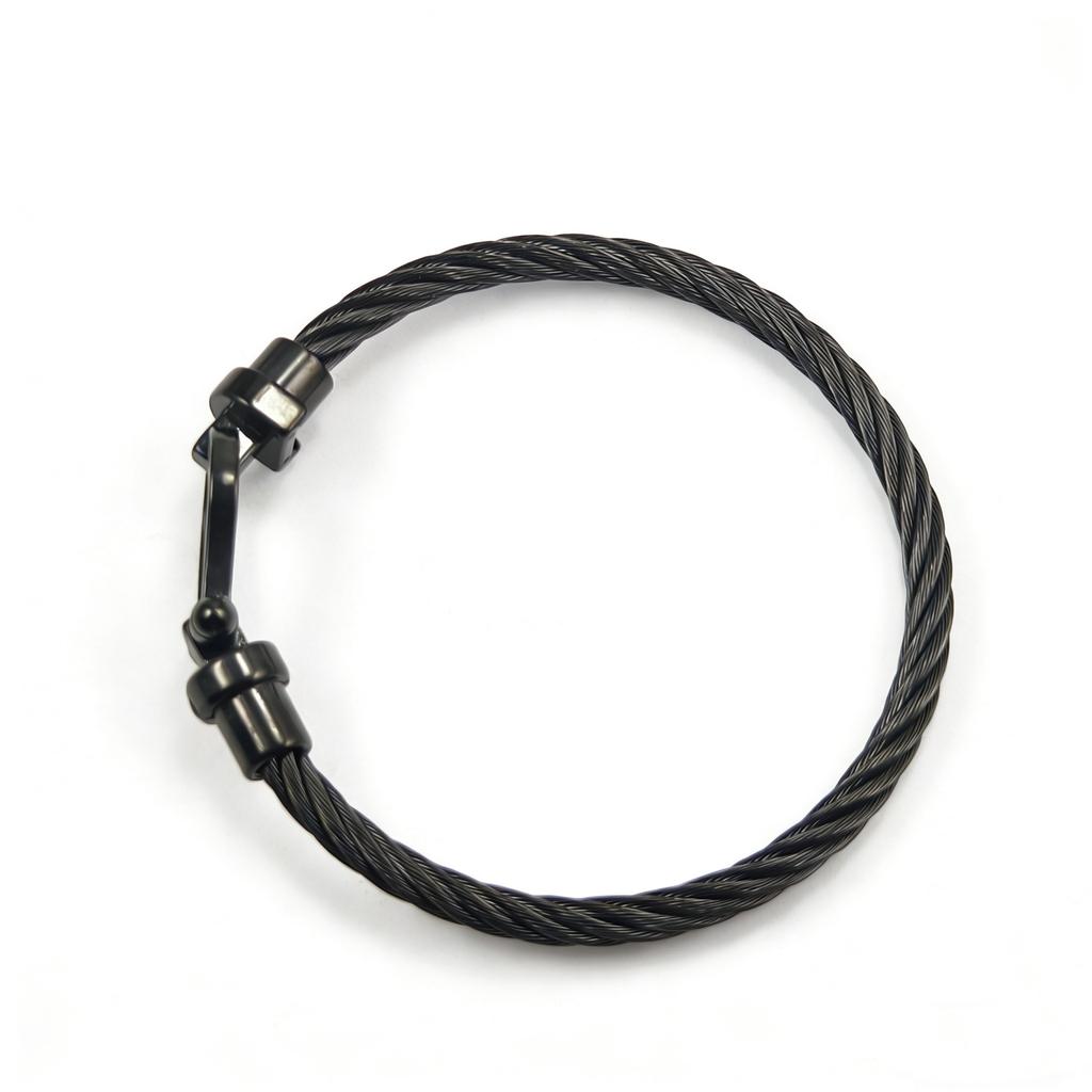 2026 Fashion Trend European and American Horseshoe Magnet Buckle Steel Wire Bracelet Jewelry