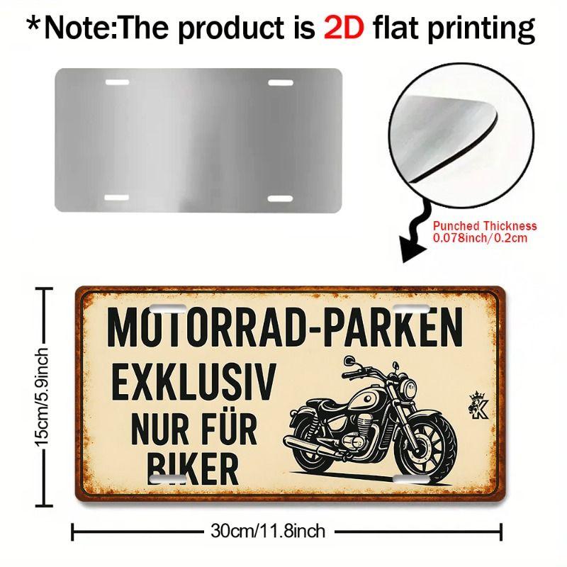 Car License Plate Metal Wall Decor 15x30cm