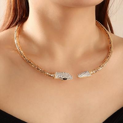JMXD-Snake Collar Collarbone Chain Adjustable Creative Snake Tail Necklace Female Hip Hop Exaggerated Necklace Jewelry