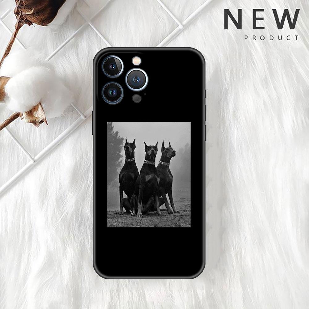 Pouzdro pro Apple iPhone 11 13 12 14 Pro 7 Plus XR X XS Max 6 6S 13Pro SE 2022 silikonový telefon Funda Animal Jezevčík Dobrman Pes