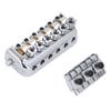 Headless Bridge Silver Color Alloy Steel 6 String Guitar Bridge Replacement for Practice