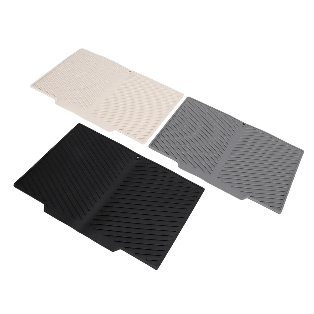 3pcs Dish Drying Mat Angled Anti Slip Heat Proof Fast Drying Silicone Dish Drain Pad for Kitchen Countertop Sink