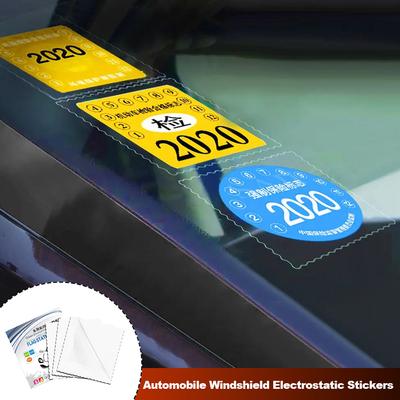 3ks Elektrostatické nálepky na čelní sklo auta PVC Statická nálepka na auto Průhledná nálepka na čelní sklo Dekor Příslušenství do interiéru auta