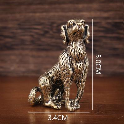 Mosazná čínská figurka Čajový stolek Plocha Kreativní Dekorativní Mosazný Symbolický Stolní Ornament