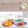 LMETJMA 4Pcs Lightweight Wheat Straw Plates Unbreakable Reusable Dinner Dishes Plates Set Dishwasher & Microwave Safe JT93