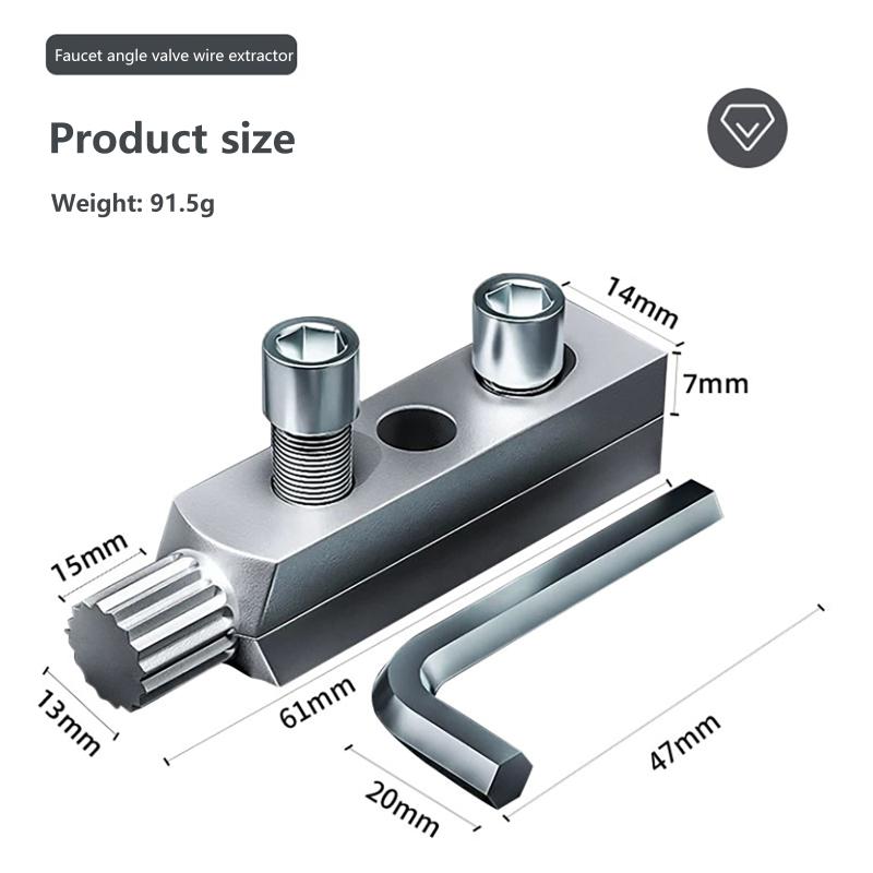 Faucet Valve Broken Thread Extractor Drill Compatible Fits 1/2 3/4 Inch Screw Removal Tool For Plumbing Repair