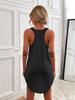 Women's Summer Sleeveless Round Neck Tank Dress - Casual, Versatile Short Skirt