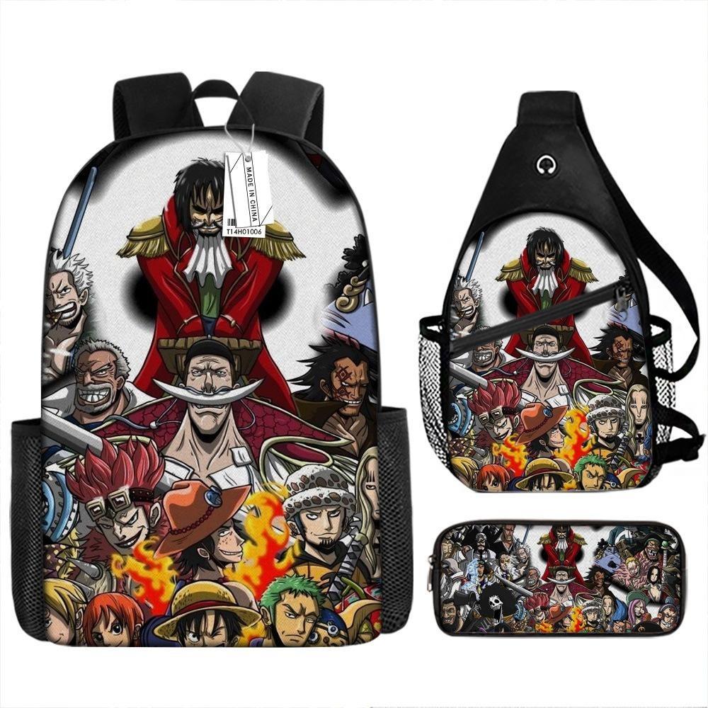 ONE PIECE Cartoon Animation Primary School Third or Fourth Grade Light Burden Reduction Primary and Secondary School Students Storage Bag Storage Bag