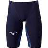 Mizuno GX SONIC V MR Racing Half Size FINA Swimming Approved Men's Swimsuit, Spats, N2MB0002, Blue, 2XS, (International Federation)