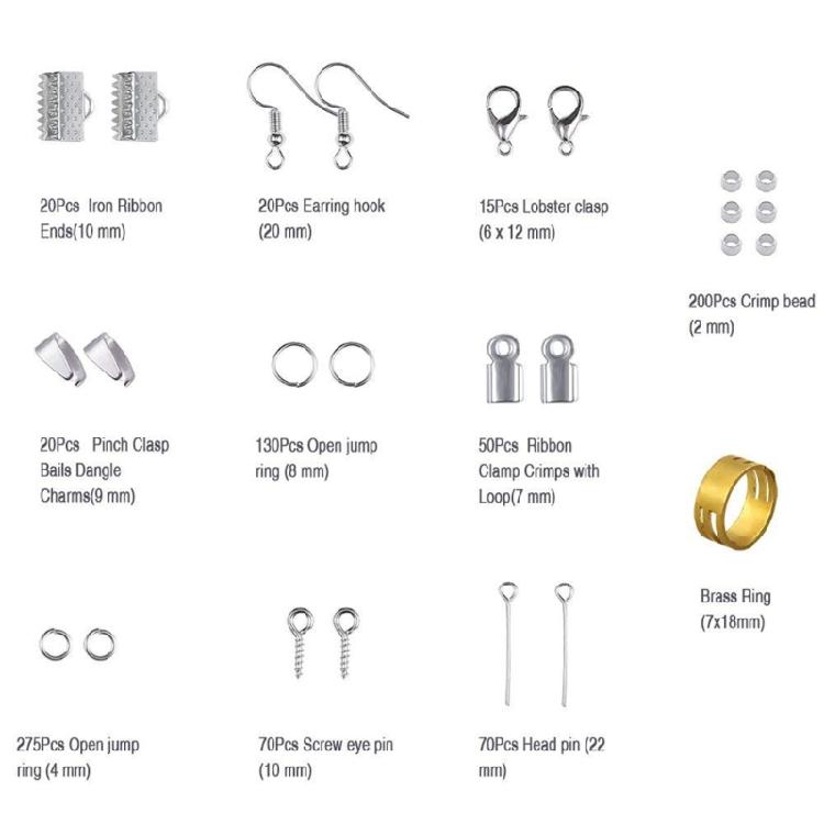 Open Jump Rings and Lobster Clasp Kits for Necklace Bracelet Repair Durable