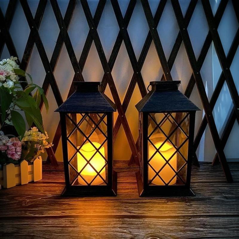 Solar Candle Light Lantern Lamp Waterproof Outdoor LED for Garden Patio Yard Holiday Festival Decor