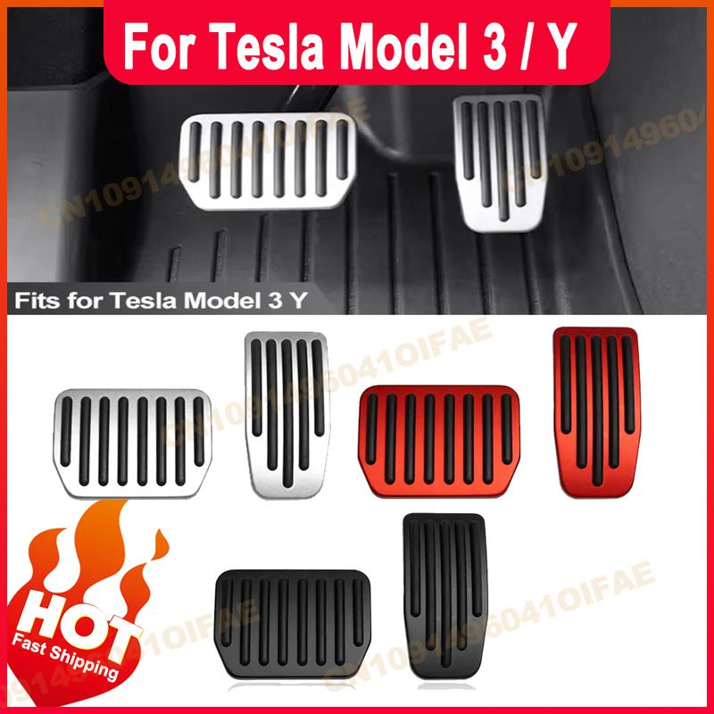 Accelerator Brake Pedal Anti Slip Foot Rest Cover For Tesla Model Y Juniper 2025+ 2025-2020 For Tesla Model 3+ Highland 2017-202