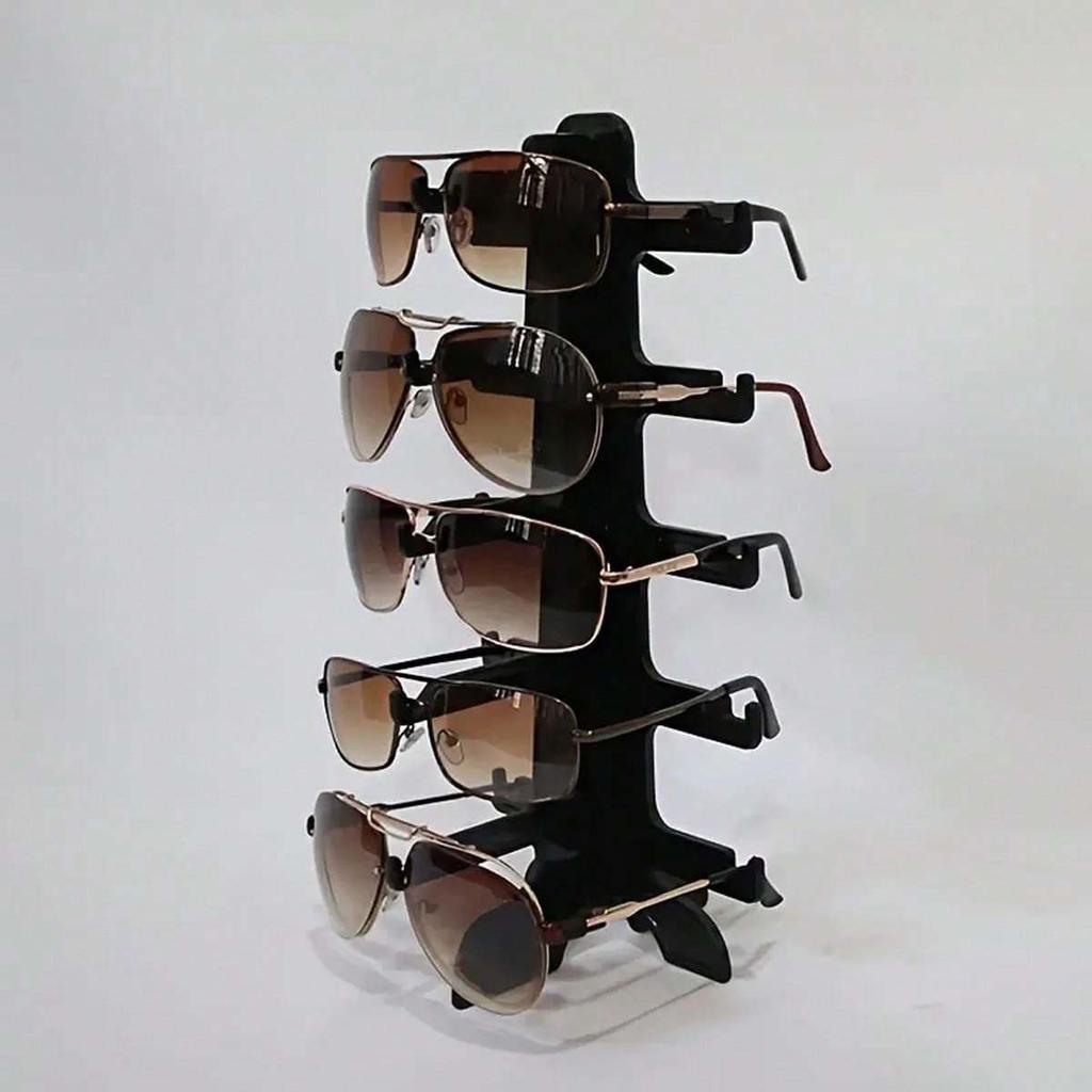 1pc Plastic Eyeglass Storage Rack, Multi-layer Glasses Organizer, Practical Eyeglass Hanging Display Stand for Home Use