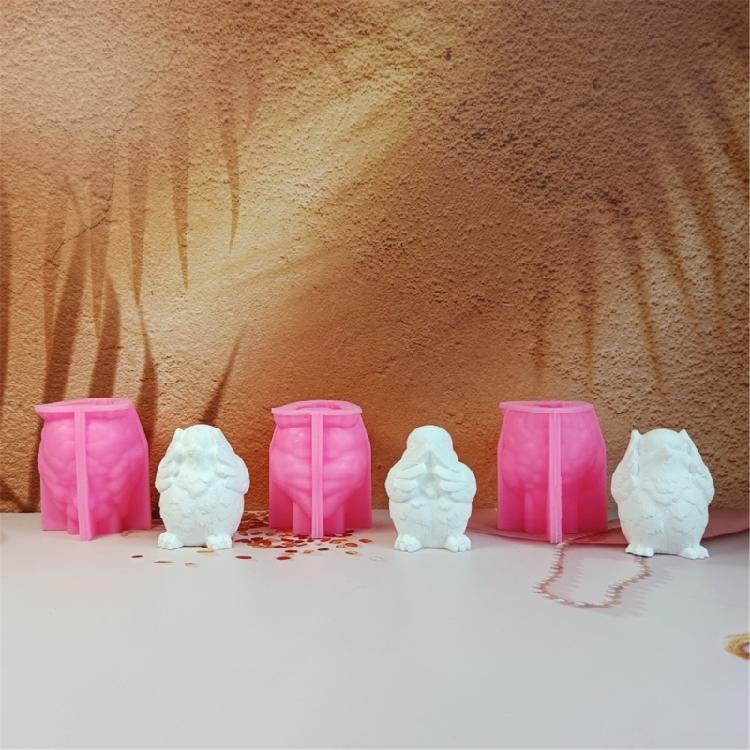 Lovely Animal Candle Molds Castings Molds 3D Bird Silicone Moulds Epoxy Resin Molds Plasters Molds Ornament Molds