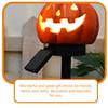 Solar Pumpkin Halloween Lights Decorative Stake Lamp 3 Assorted Jack-O-Lantern Shapes Solar Powered Outdoor Garden Patio Pathway Light Weatherproo
