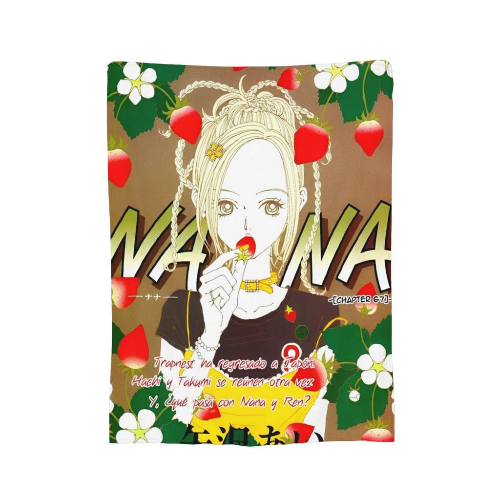 Nana Anime Manga Blankets Coral Fleece Plush Printed Breathable Ultra-Soft Throw Blanket for Home Outdoor Rug Piece