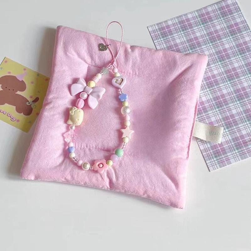 Lanț de telefon cu fundă de perlă roz Brățară anti-pierdere pentru husă pentru telefon mobil Curea de mână Ccd Lanț pentru telefon Lanț portabil