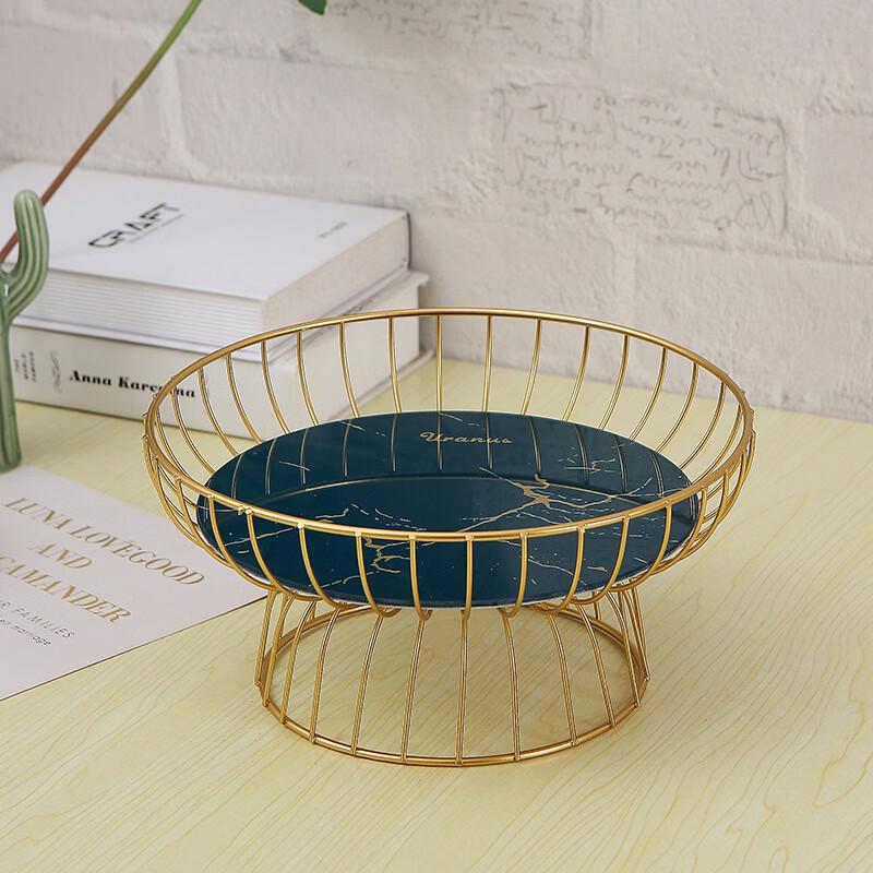 Abay Light Luxury Iron Art High Foot Fruit Plate