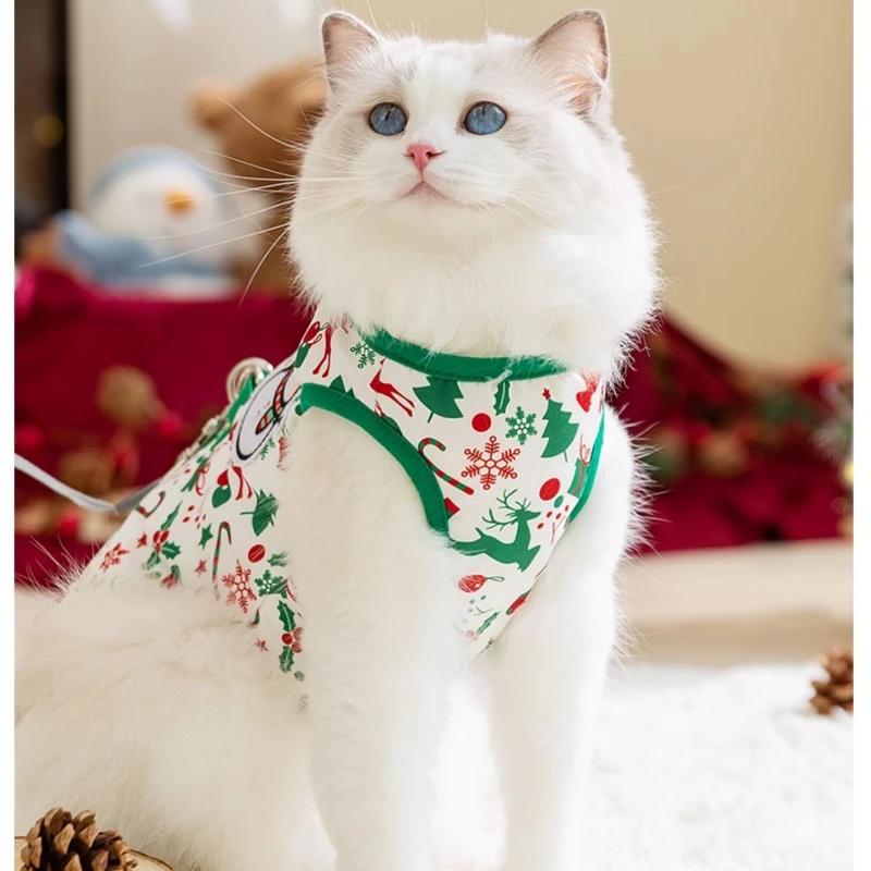 Cat Clothes Christmas Vest Autumn and Winter Anti-shedding Clothing Ragdoll Blue Cat Silver Gradient Kitten Cat Pet Products