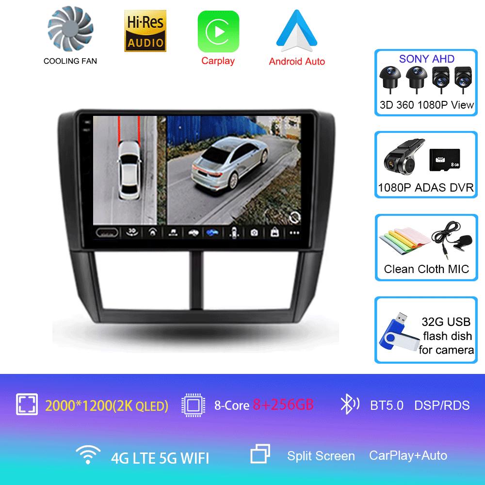 Android 14 For Subaru Forester3 SH 2007-2013 Subaru Impreza GH GE 2007-2011 Car Radio Navigation Multimedia Video Player Stereo