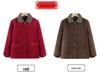 Veste d'hiver doublée de velours grande taille pour femme - Manteau chaud en coton pour mamie