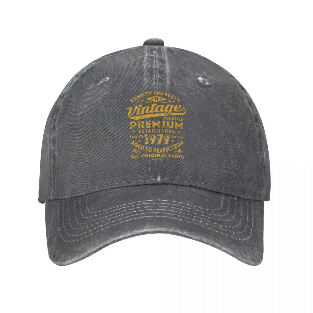 

1979 Birthday Gift Idea Men Women Baseball Caps Distressed Denim Hats Cap Vintage Outdoor Running Golf Adjustable Fit Sun Cap Adjustable