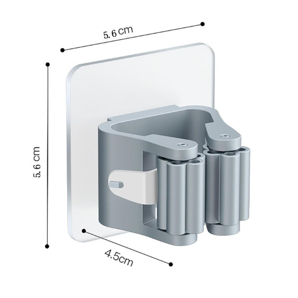Waterproof Mop Holder Traceless Mop Clip New Storage Rack  for Kitchen 4pcs-Random color