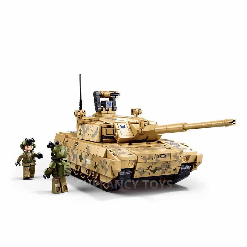 413Pcs New Military Ztz-100S Mbt Bricks Main Battle Tank Model Building Blocks Sets Educational Toys For Children