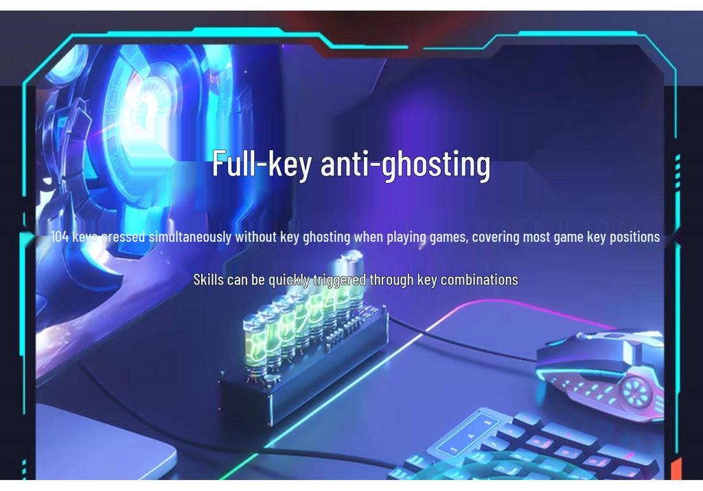 Wired Keyboard & Mouse Set: Silent E-sports Gaming & Typing