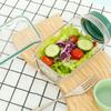 Portable Salad Pod Vertical Layering Plastic Salad Jar Lunch Box Container Leakproof Keep it Fresh Food Container Transparent