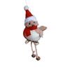 Realistic Christmas Bird Ornaments Soft Plush  Red Scarf Hat   Hanging  Indoor Pendant  Figurine Decoration