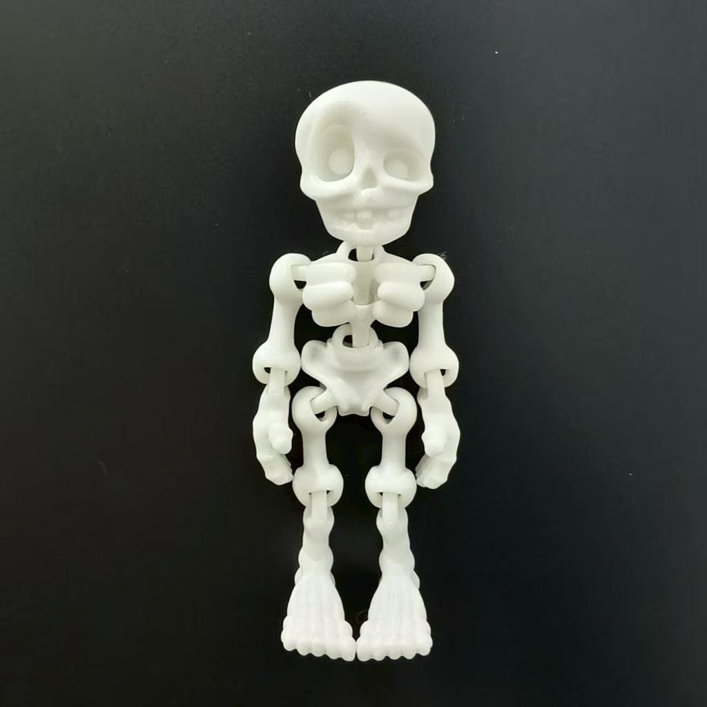 3D Printed Movable Skeleton Man Refrigerator Magnet - Halloween Decoration Model