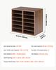 VEVOR Wood Literature Organizer 12 Compartments Office Mailboxes Brown, Countertop Literature Sorter for Files Documents Papers