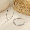 GEMCHIC Women's Classic Ins Large Hoop Earrings Stainless Steel 18K Gold Plated Polished Fashion Accessories