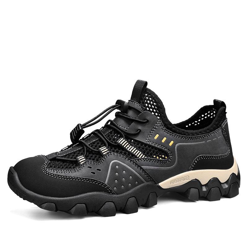 

Traceway shoes men s summer breathable mesh hiking shoes splicing wading shoes fashion trend outdoor shoes casual men s shoes 38 чорний