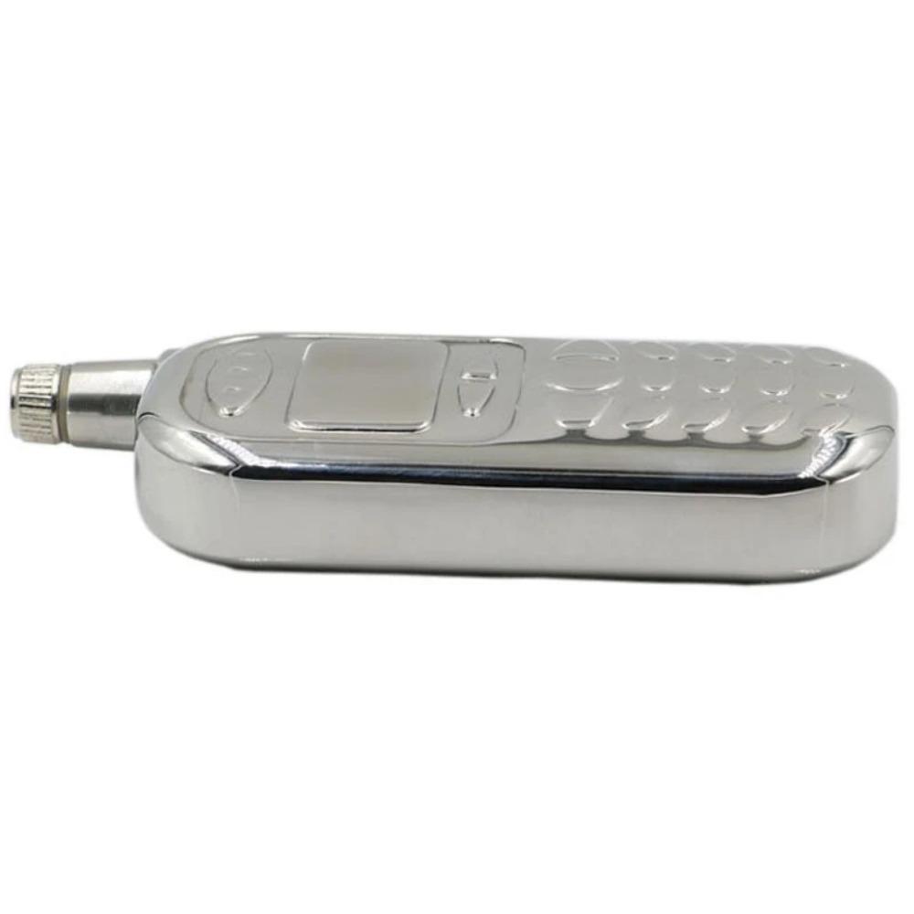 Stainless Steel Whisky Flagon 3oz Wine Bottle Drinkware Phone Shaped Hip Flask  Camping