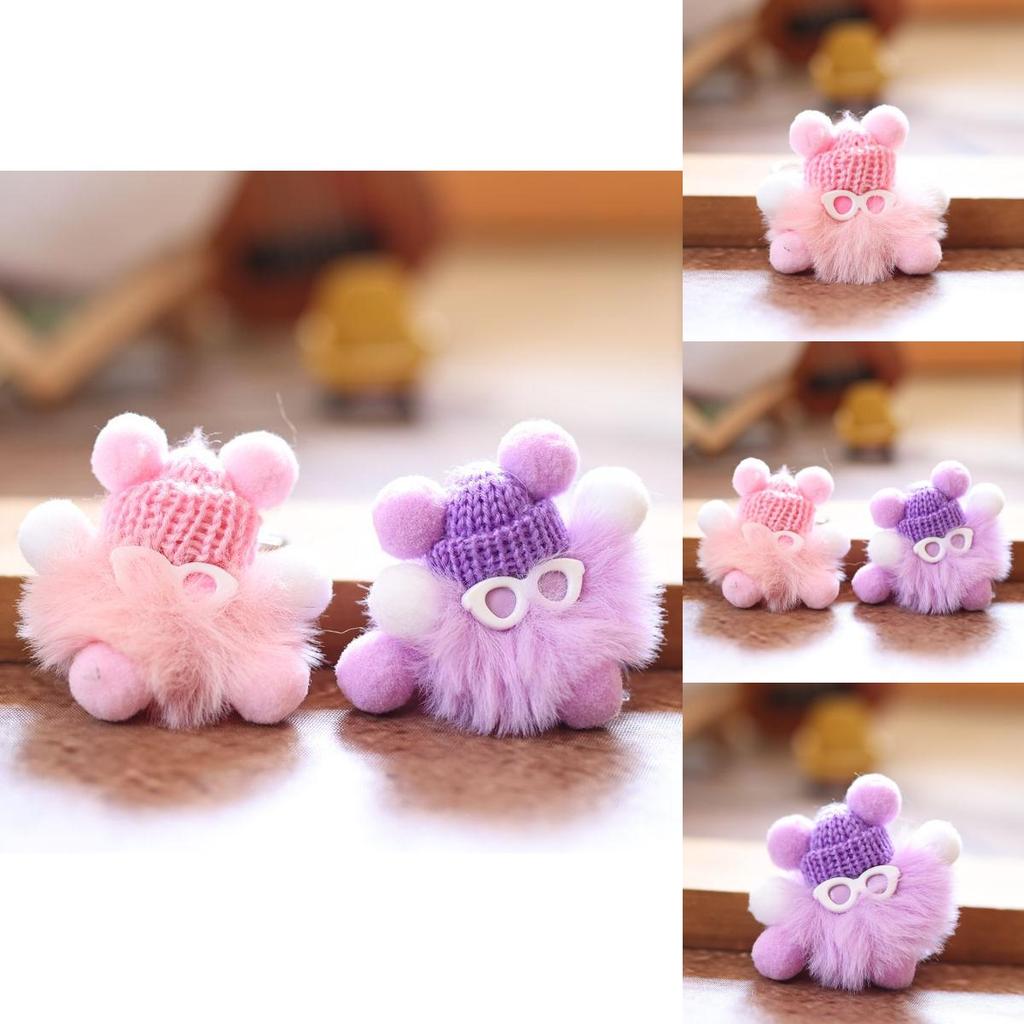 Soot Ball Plush Keychain Super Soft Stuffed Animal Toy For Girls Kids Backpack Charm Decor