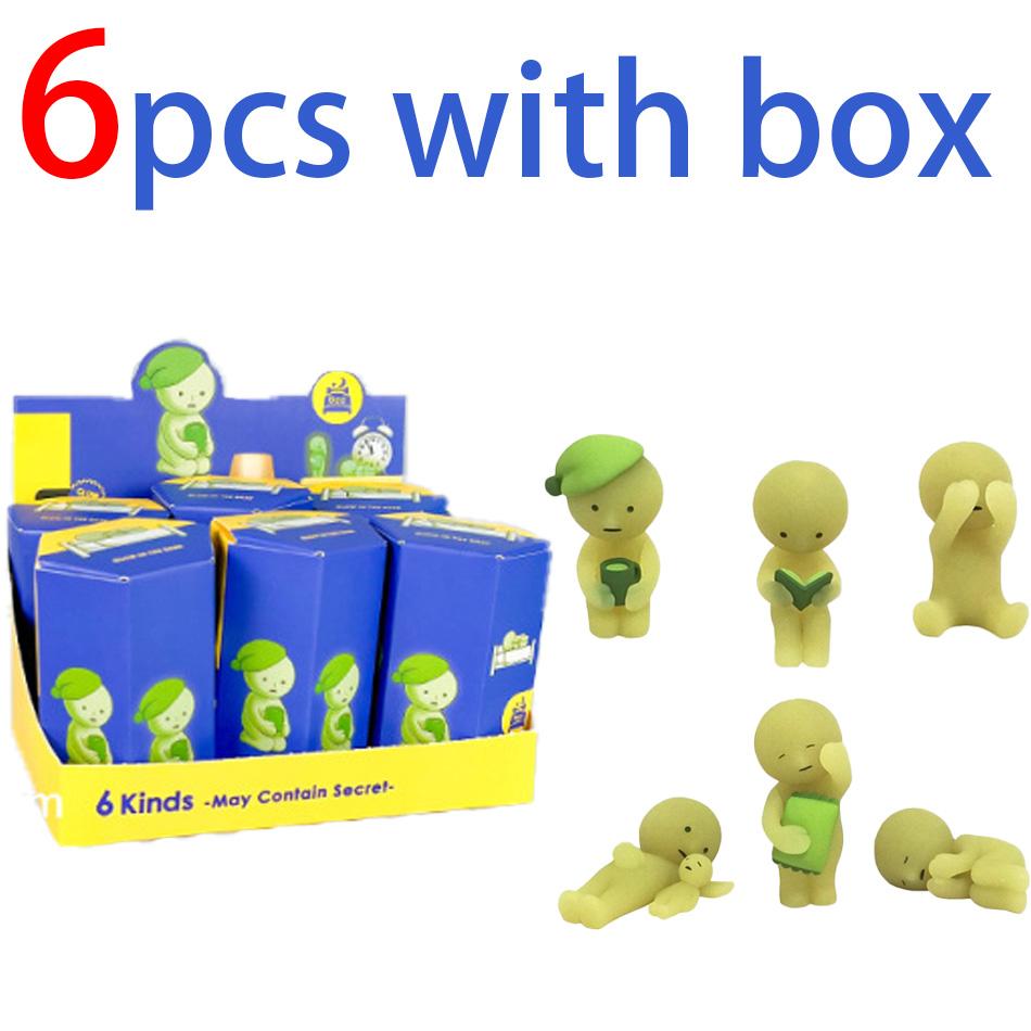 6pcs/set Blind Box Toys Luminous Elf Bedroom Series Model Corner Luminous Doll Gifts Toys Collect Ornaments Birthday Gifts