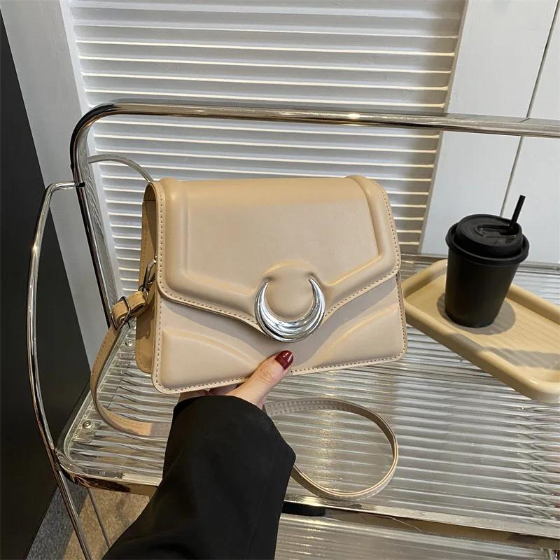 Popular Small Crossbody Bag New Trendy Solid Color Small Women's Shoulder Bag High-end Versatile Luxury Brand Crossbody Bag