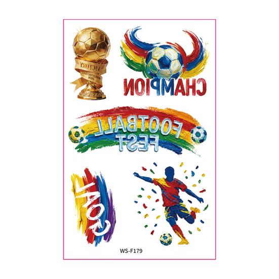 Wasserdichte Tattoo-Aufkleber Schweißfeste Temporäre Tattoos für Club-Events Partys Fußballfans Make-up Gesichtskleber