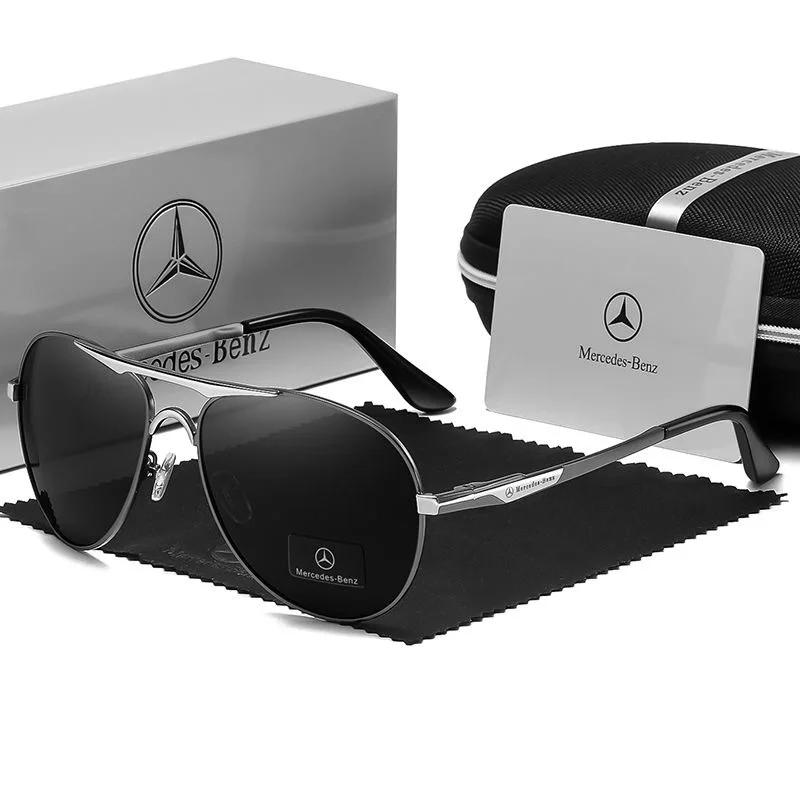 

Car Sticker For Mercedes Benz A B C E V R-Class A45 C43 CLA GLA GLC SL Car Luxury Men Driving Polarized Sunglasses Anti Glare Dr