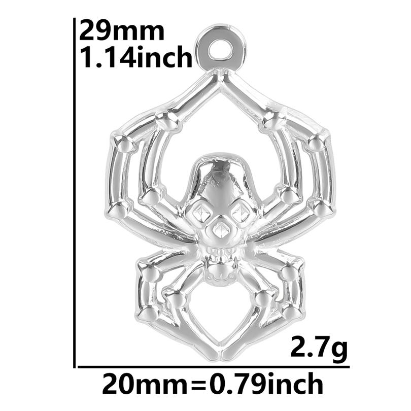 5 Stück/Los Steampunk Anhänger Edelstahl Fledermaus Totenkopf Kopf Krähe Hexen Knoten Anhänger Für Schmuckherstellung Zubehör Halloween Anhänger