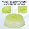 2Pcs Collapsible Microwave Splatter Cover Silicone Microwave Plate Cover Foldable Drainage Basket Fresh-Keeping Lid Basket