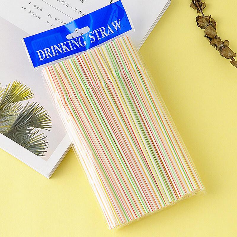 ZISIZ Disposable Plastic Drinking Straws
