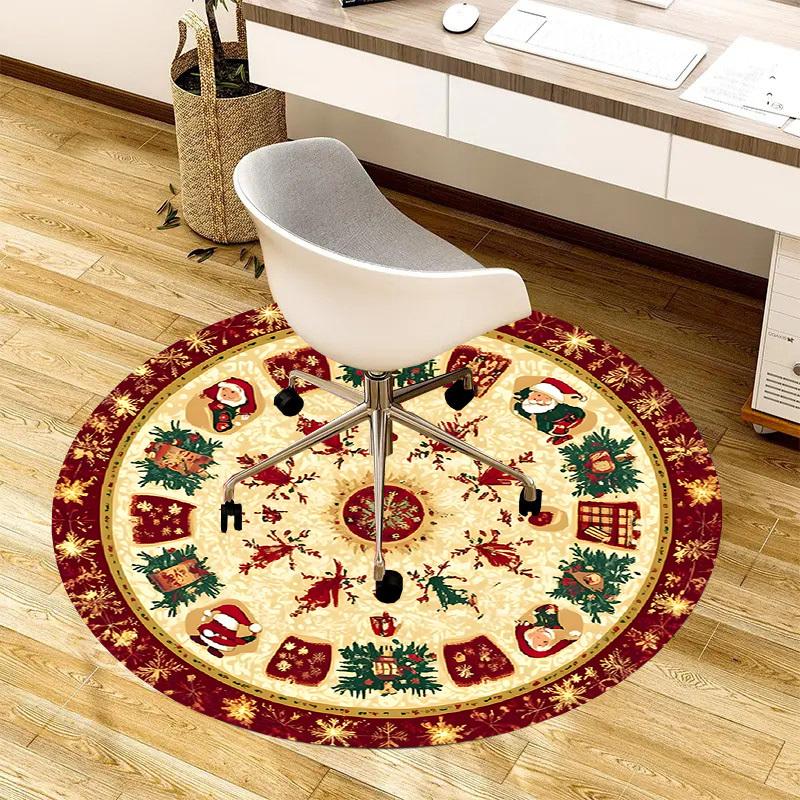1pc Carpet Chair Mats Christmas ornaments and decorations. Perfect for Decorating Chairs, Polyester Carpet, for Living Room.YDT651