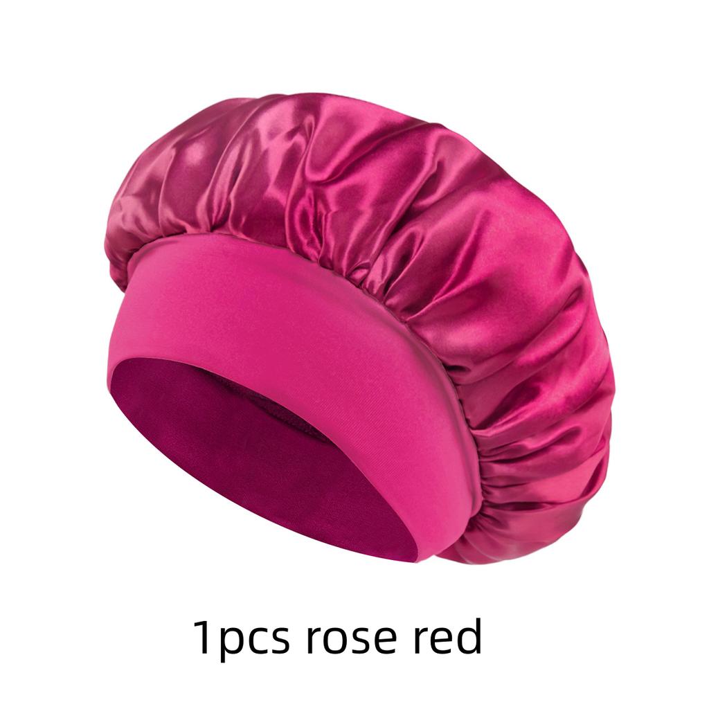 1/3/5/10pcs mix Satin Bonnet Silk Hair Bonnet for Sleeping Sleep Bonnets for Women Large Wide Soft Band Sleep Cap for Curly Hair